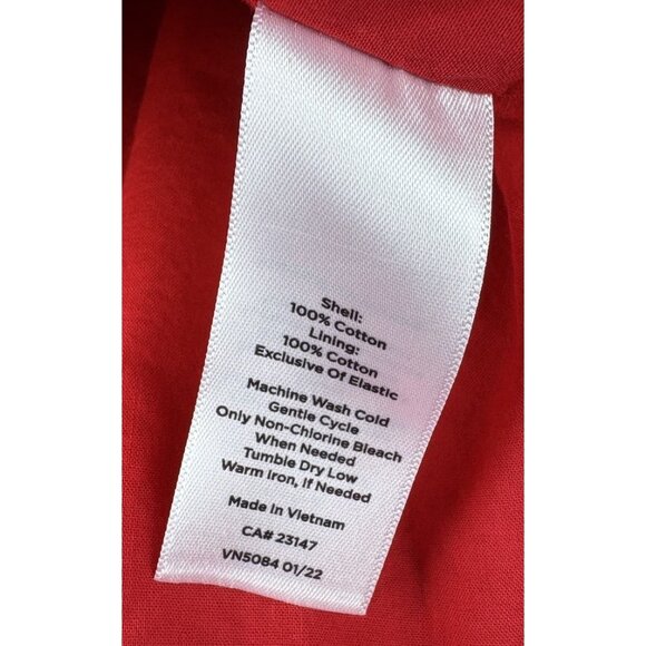 *Talbots Dress Womens Plus 22W Red Paisley Floral Summer Vacation Travel Resort - Picture 7 of 7